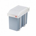 Multi-Box 2x15 3659-001, Pattumiera incassabile,(2x15) litri,acciaio inox