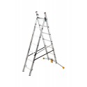 Hailo Hobbylot 2 section extending aluminium ladder, parallel uprights