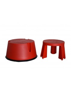 Stepstool 1step, folding, made of steel, 150 kgs max load 2