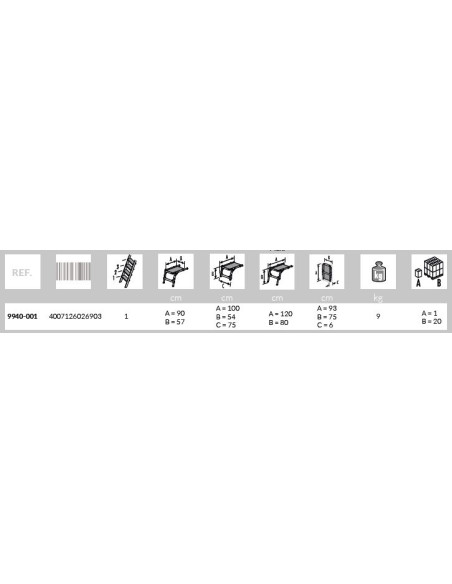 HAILO | TP1 9940-001 | PLATE-FORME DE TRAVAIL