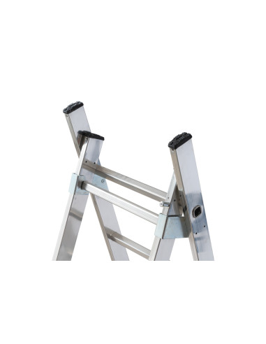 Échelle transformable triple G LEVEL avec réglage à pédale, montants parallèles en aluminium