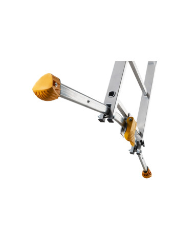 Échelle transformable triple G LEVEL avec réglage à pédale, montants parallèles en aluminium