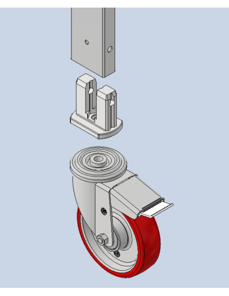 Trabattello Gierre Clip Rapido 100, FA100,in alluminio,portata 150 kg