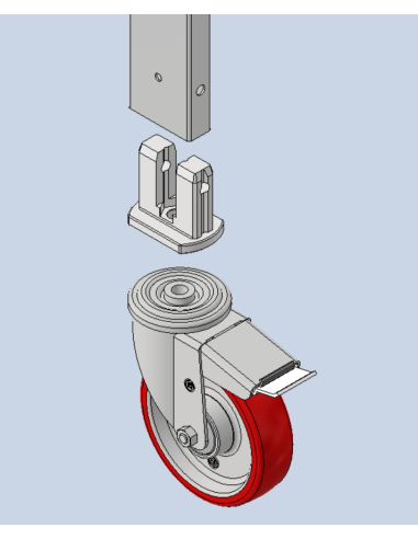 Trabattello Gierre Clip Rapido 100, FA100,in alluminio,portata 150 kg
