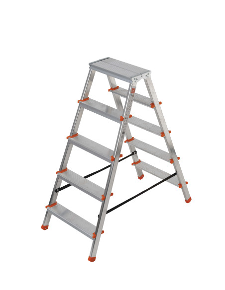 Sgabello Gierre Stylo in alluminio, 2 gradini + 1 piano,portata 150 kg