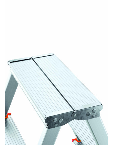 Sgabello Gierre Stylo in alluminio, 2 gradini + 1 piano,portata 150 kg